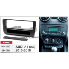 TRIMPLATE AUDI A1 2010> S/DIN ONLY