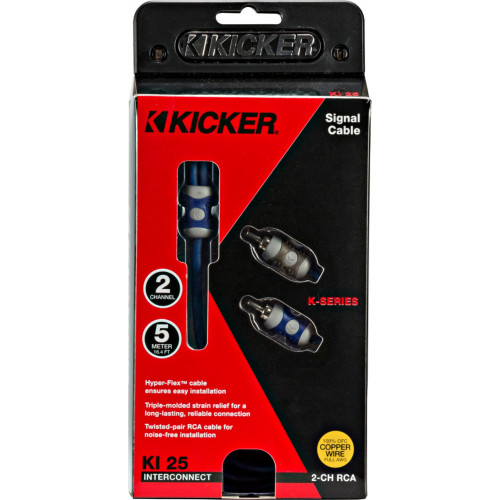 thumbnail interactive-video image 1 of Kicker K-Series 16.5ft RCA Audio Cable - 2-Channel Interconnect Cable For Car Stereo & Home Audio 1 of 9